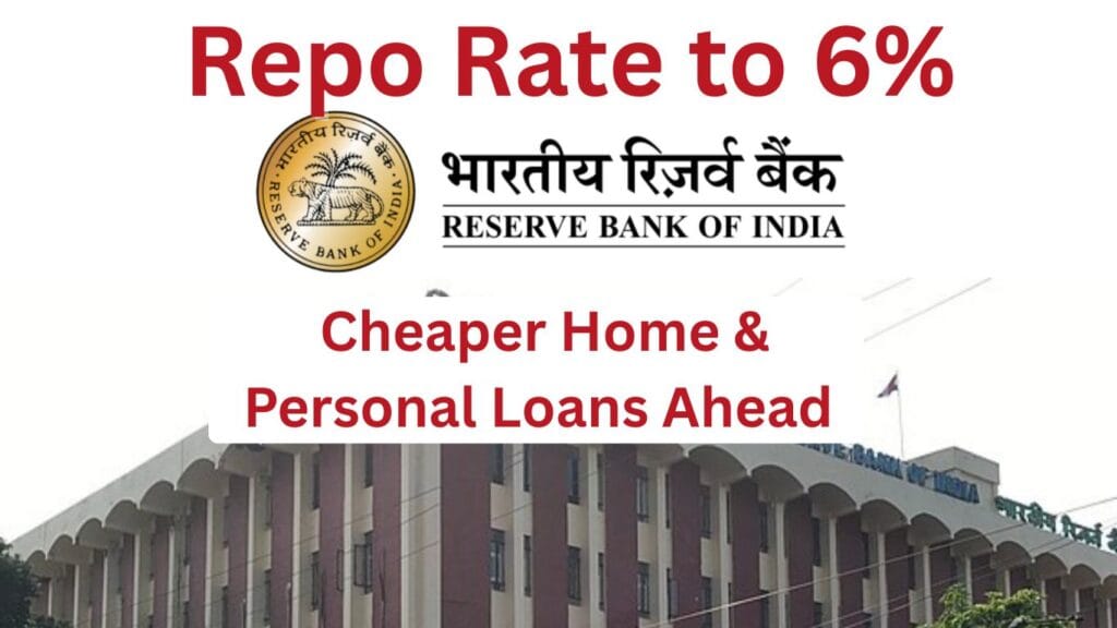 RBI Cuts Repo Rate to 6% | Cheaper Home & Personal Loans Ahead