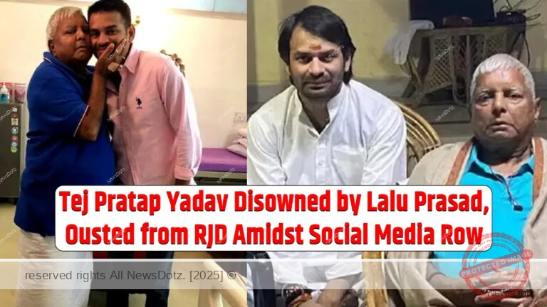 Tej Pratap Yadav Disowned by Lalu Prasad, Ousted from RJD Amidst Social Media Row