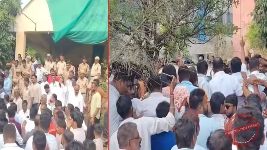 Tension in Ashta as Crowd Gathers Outside Strong Room After Alleged 2900-Vote Increase in EVM Count