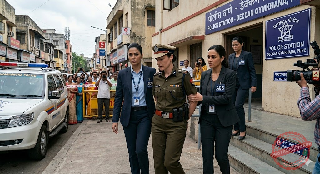 Pune Police Officer Caught in ₹28 Lakh Bribery Case; ACB Lays Trap Before New Posting (AI Image)