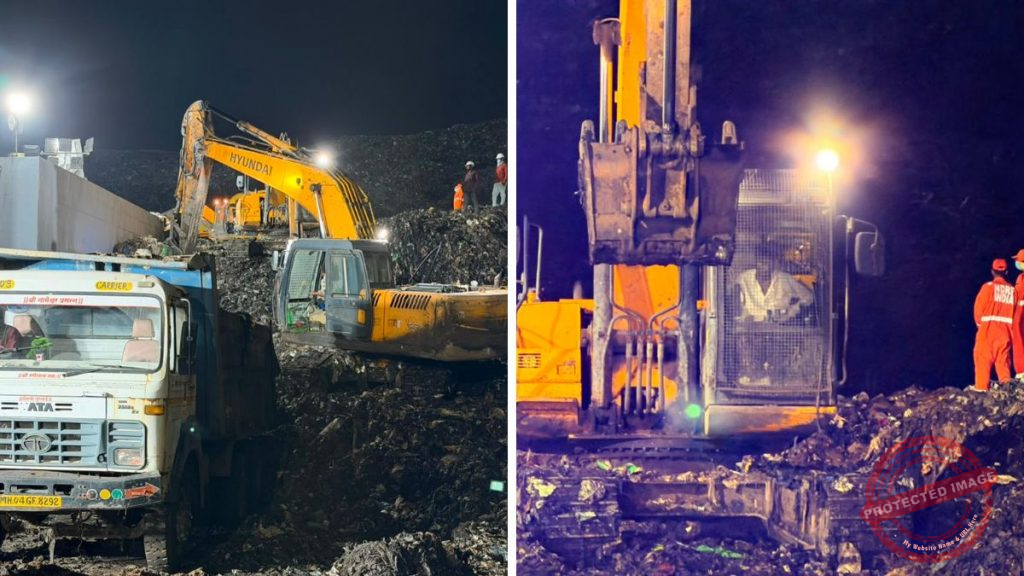 One Dead, 14 Rescued as Massive Garbage Collapse Triggers Building Cave-In at PCMC's Moshi Waste Plant