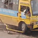 Podar International School Bus Hits BRT Divider in Kalewadi; Driver Taken to Hospital